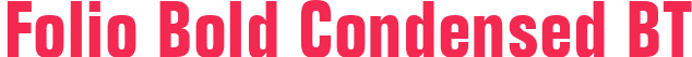 Folio Bold Condensed BT